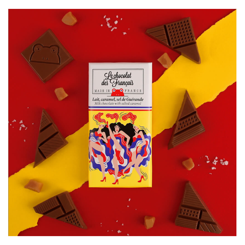 Tablettine 30gr - le chocolat des français - danseuses - lait caramel