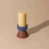 Bougie - yod&co - stack candle tall b - banana-navy-chocolateougie - y