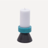 Bougie - yod&co - stack candle tall c - lilac-turquoise-charcoalougie 