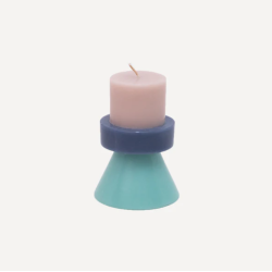 BOUGIE - YOD&CO - STACK CANDLE MINI A - NUDE-POWDER BLUE-CELESTE