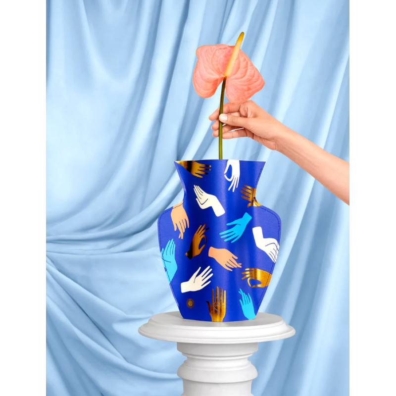 Couvre vase papier - octaevo - hamsa blueouvre vase papier - octaevo -