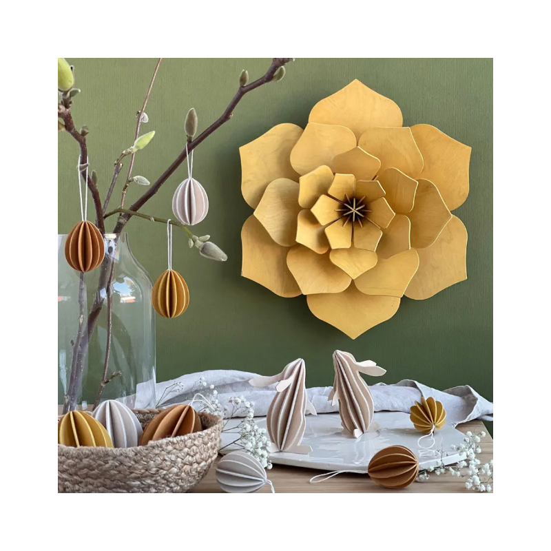 Décoration fleur bois - lovi - 34cmécoration fleur bois - lovi - 34cm