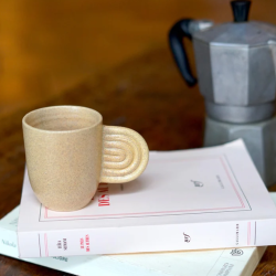 TASSE AMBRE - OUSTAO - MOUCHETÉ NOIR ET BLANC