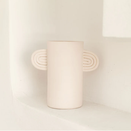 VASE ANSES AMBRE - OUSTAO - UNI BLANC