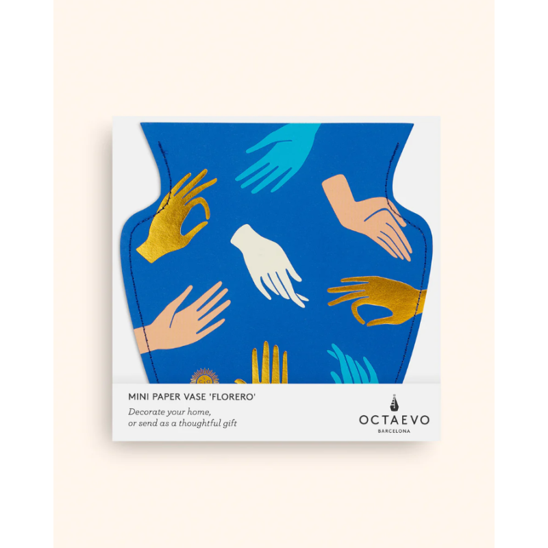 Mini couvre vase papier - octaevo - hamsa blueini couvre vase papier -