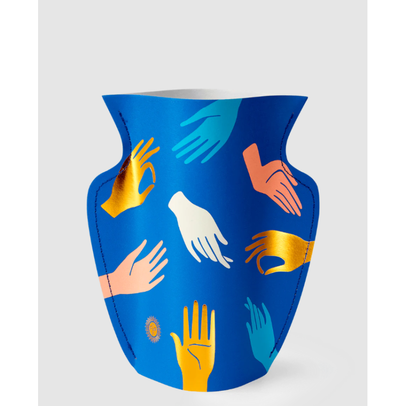 Mini couvre vase papier - octaevo - hamsa blueini couvre vase papier -