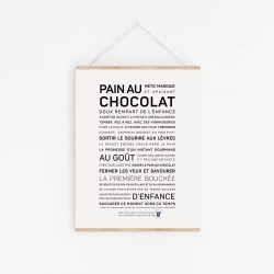 Affiche a4 - les mots - pain au chocolat