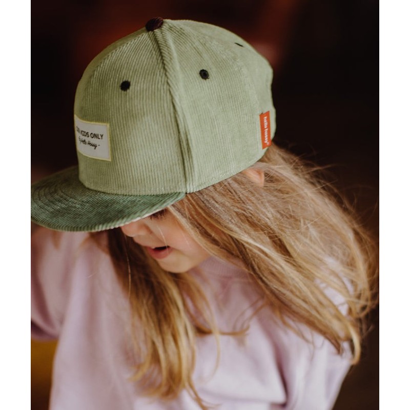 Casquette - hello hossy - velours - sweet green duo