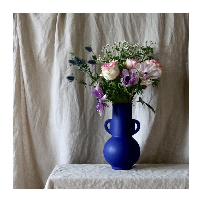 Vase céramique - o - Titi bleu D15 H27cm