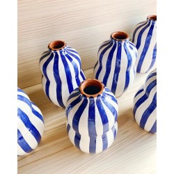 Vase - casa cubista - bold large gourd - bleu