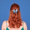 Pince à cheveux - coucou suzette - papillon bleu