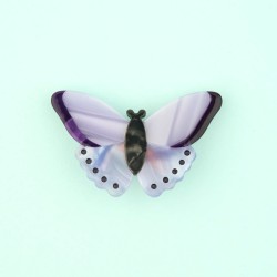 Barrette - coucou suzette - papillon mauve