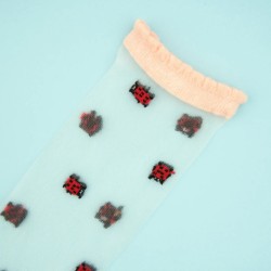 Chaussettes transparentes - coucou suzette - coccinelle