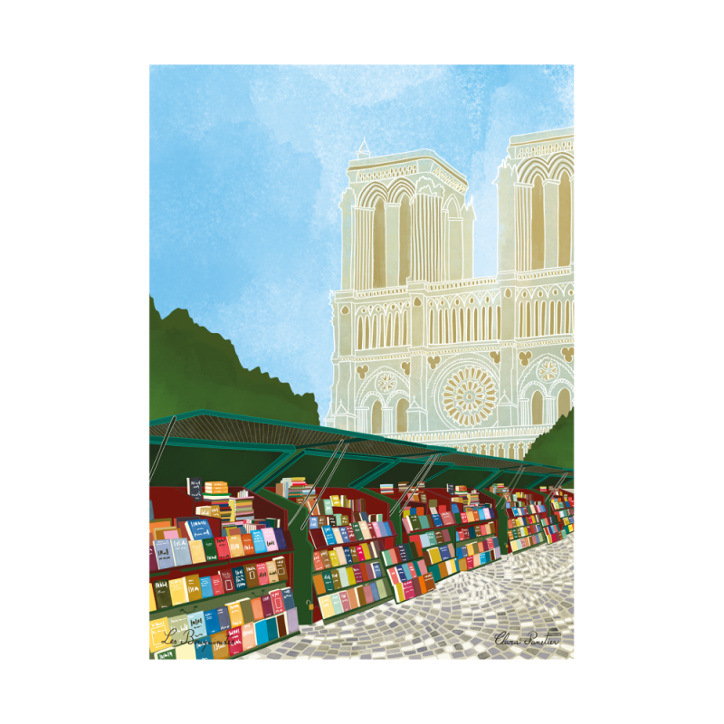 Affiche 30x40cm - image republic - clara panetier - les bouquinistes