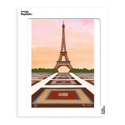 Sublime affiche rendant homage à Paris.  Clara Panetier est une illust