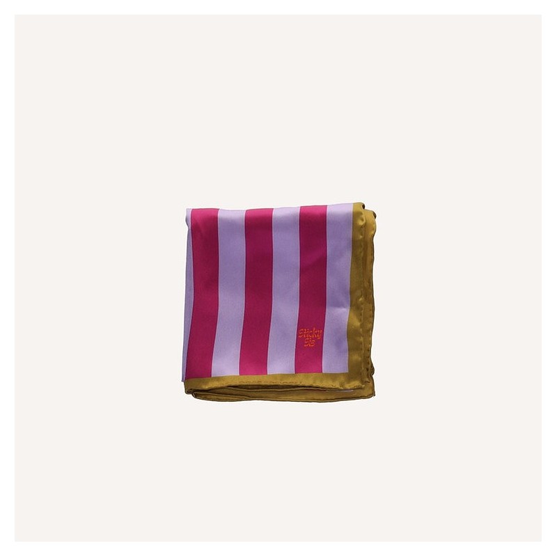 foulard de soie - sticky sis - stripes -positano purple sunset lilac