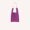 sac - sticky sis club - Market bag - knitted stripes - positano purple sunset lilac