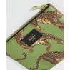 Pochette - wouf - pouch - Olive leopard