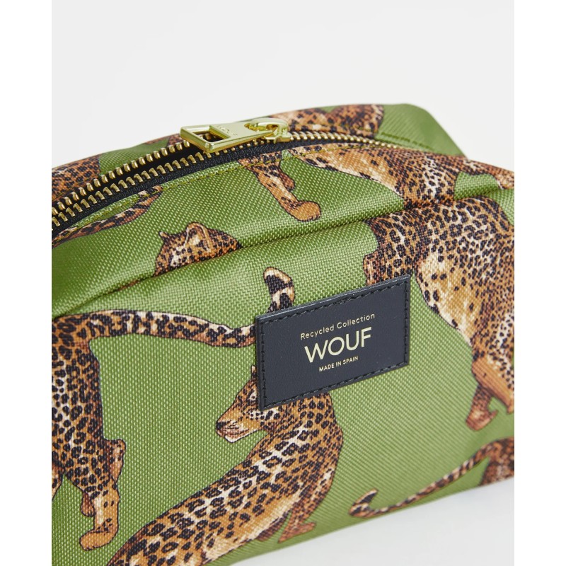 Trousse de toilette - wouf - toiletry bag - Olive Leopard