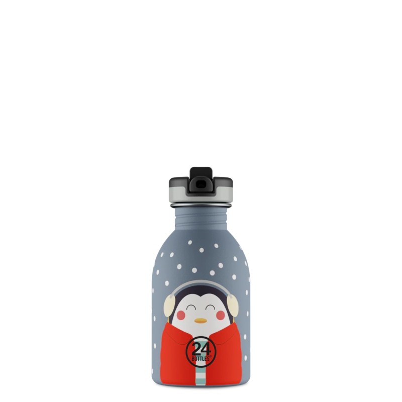 Bouteille inox 250 ml - 24bottles - kids bottle happy penguin