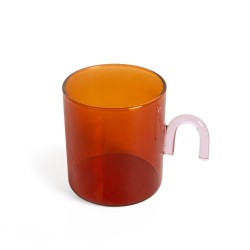 tasse verre - helio - arc ambre