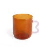 tasse verre - helio - vague rose