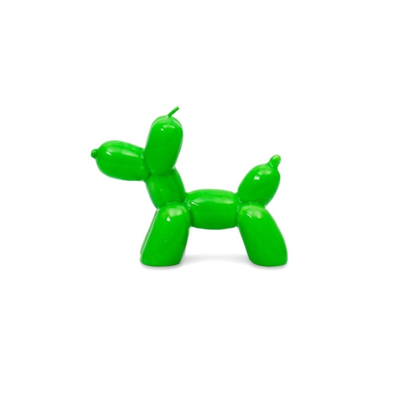 bougie chien ballon - helio - vert