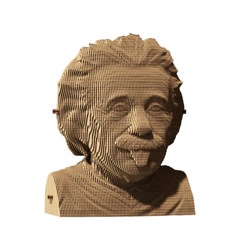 Puzzle sculpture 3d carton - cartonic - albert einstein