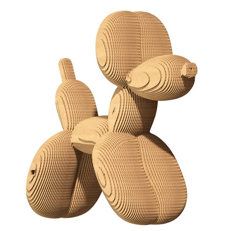 Puzzle sculpture 3d carton - cartonic - balloon dog