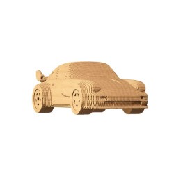 Puzzle sculpture 3d carton - cartonic - porsche 911