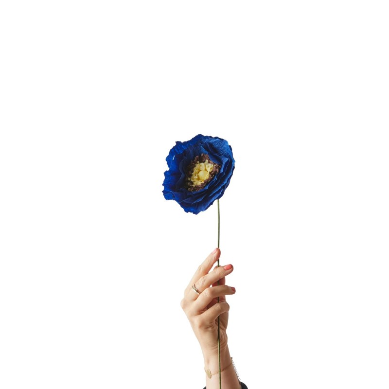 Fleur en papier - studio about - ice poppy blue