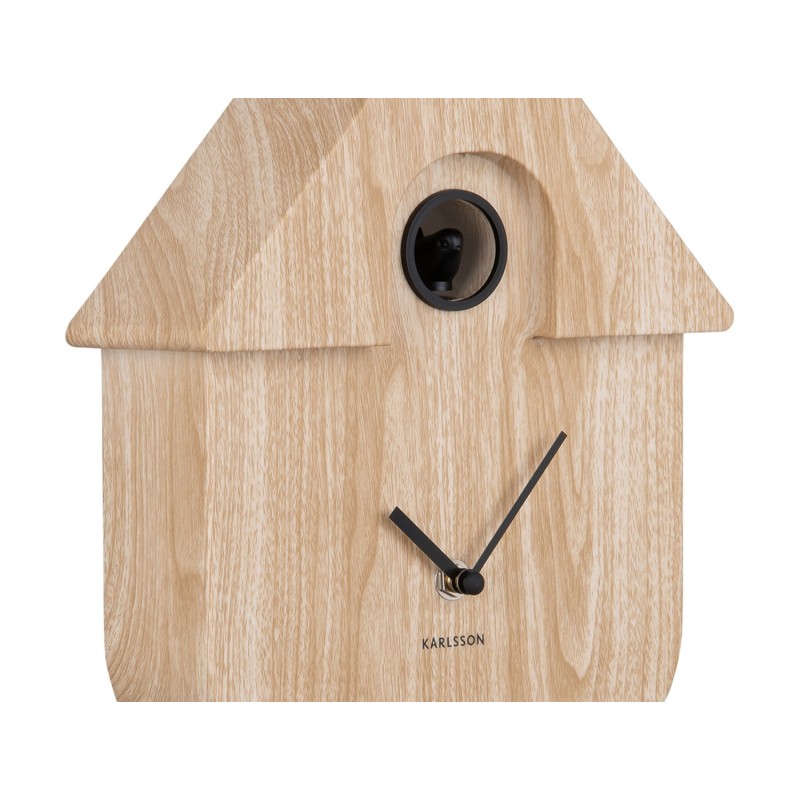 Pendule - present time - modern cuckoo - light wood