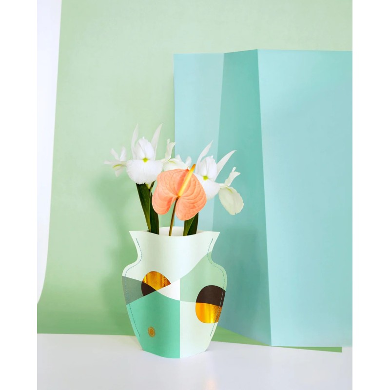 Mini couvre vase papier - octaevo - sienna mint