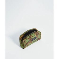 Trousse maquillage - wouf - makeup bag - olive leopard