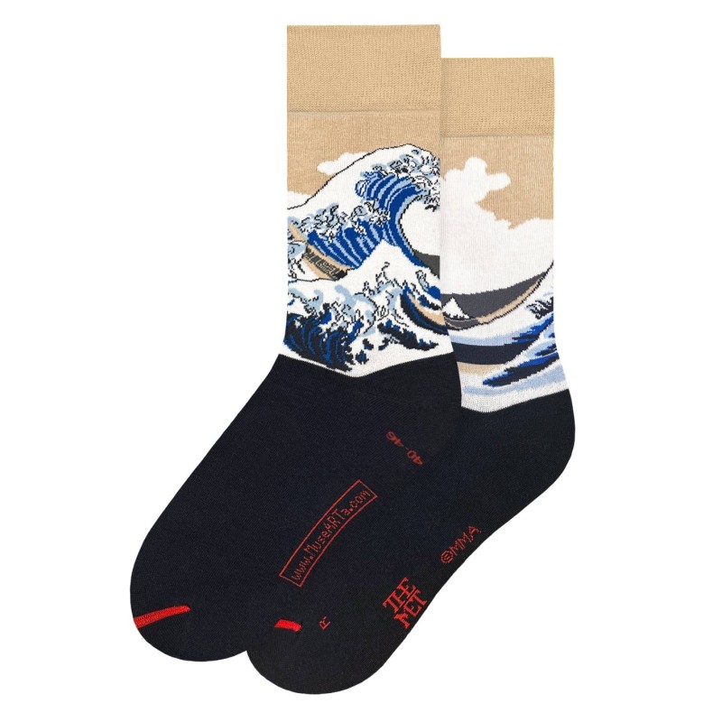 Chaussettes - m.a - great wave beige