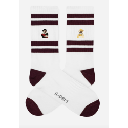 Chaussettes sport - a-dam - burgundy stripes - night watch