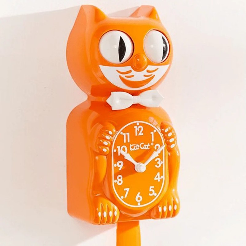 Horloge - kit cat clock - Orange