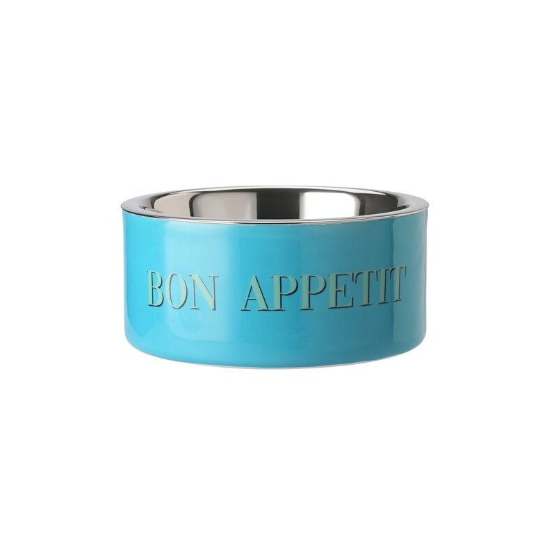 gamelle pour chien - gift company - medium - bon appetit - turquoise