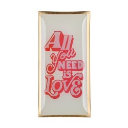 Vide poche - gift company - large - all you need is love - white pink