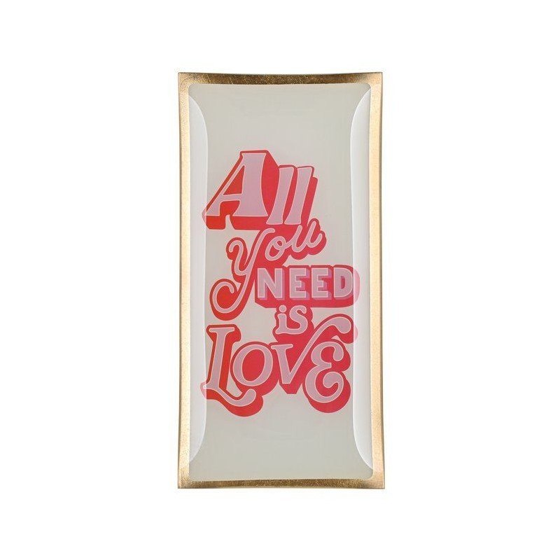 Vide poche - gift company - large - all you need is love - white pink