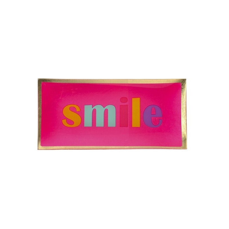 Vide poche - gift company - large - smile - rose fluo