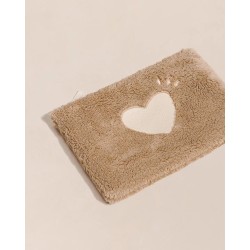 Pochette coeur moumoute - emoi emoi - beige