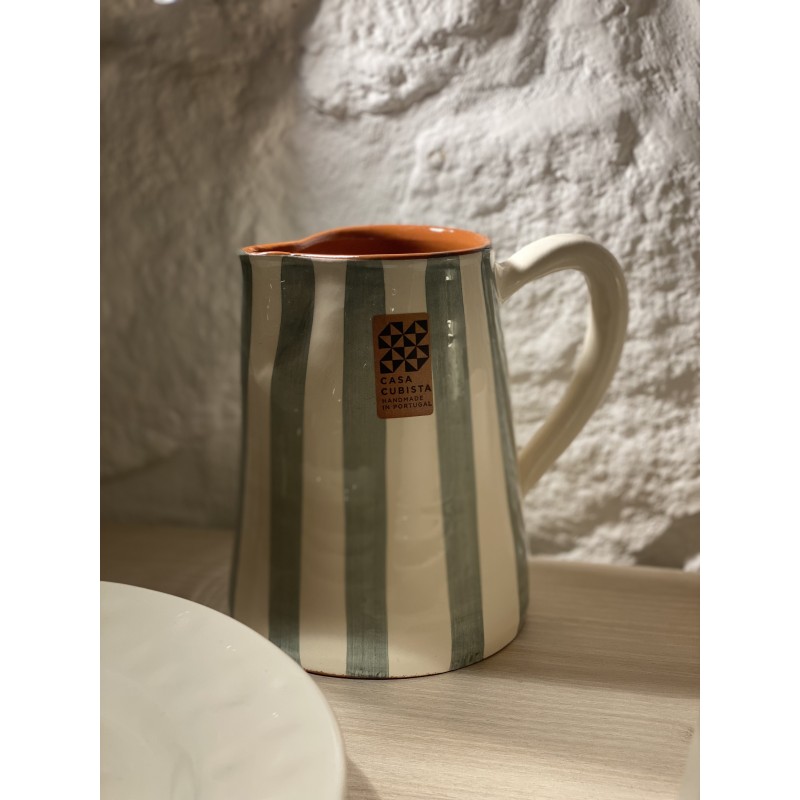 Carafe 1 l - casa cubista - large striped - sage