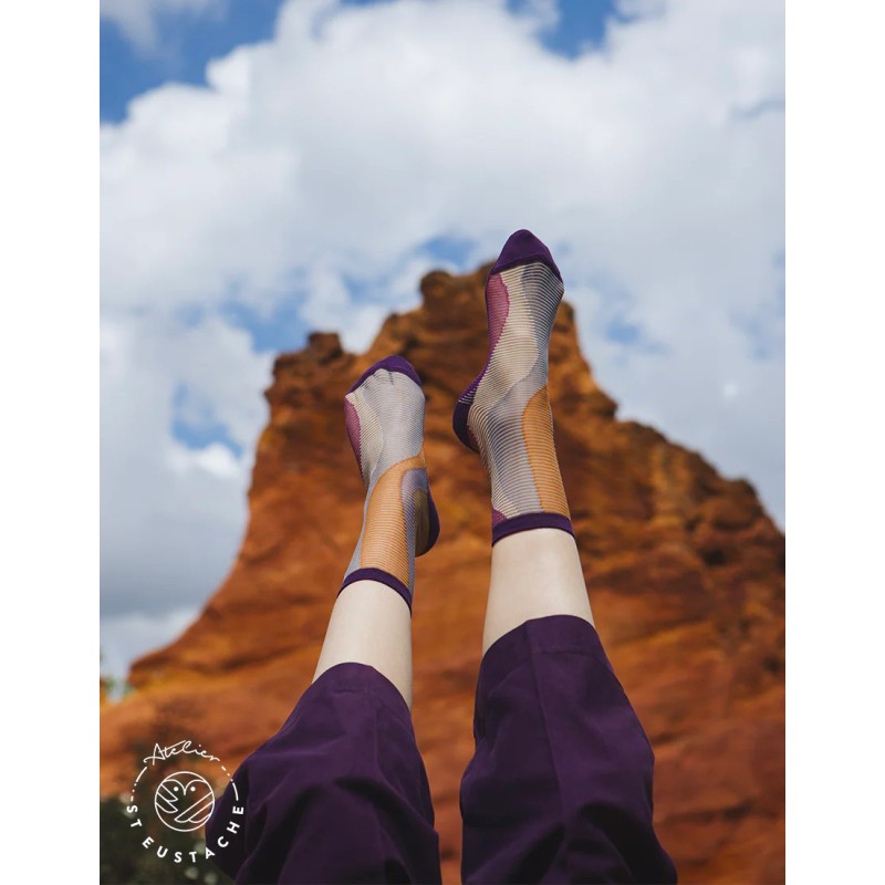 Chaussettes - atelier st eustache - antelope canyon fuchsia