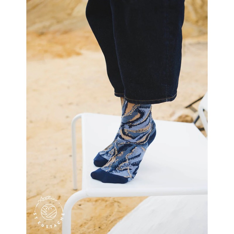 Chaussettes - atelier st eustache - lake powell blue