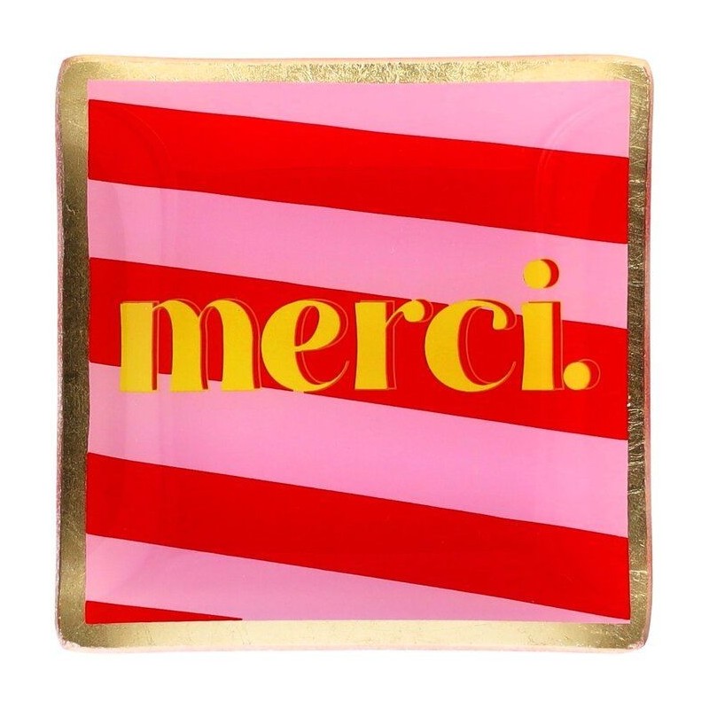 Vide poche  - gift company - small - Merci pink/red