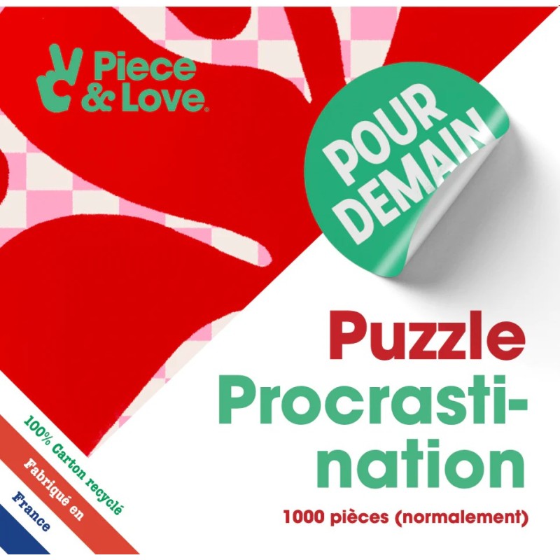 Puzzle 1000 pieces - piece & love - Procrastination