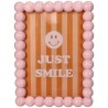 Cadre photo - Kersten - smiley polyresin pink