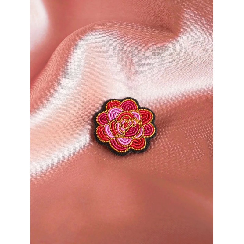 Broche - malicieuse - rose mini flower