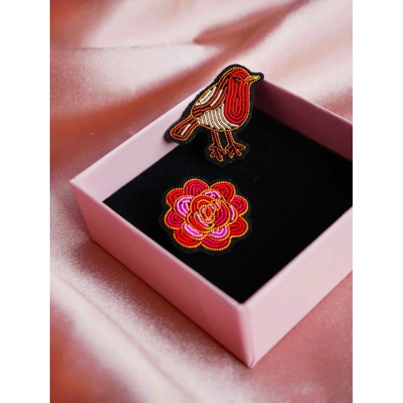 Broche - malicieuse - rose mini flower